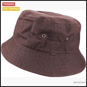 Cotton Bucket Hat Packable Travel Summer Beach Sun Protection Unisex